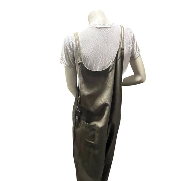 Green linen bib overalls by Clara sun woo - Picture 6 of 12